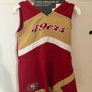49ers Kids Cheerleader Outfit - Red and Gold